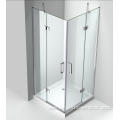 shower enclosure with lift and drop hinge